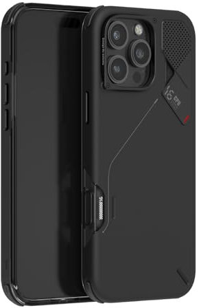 Aulumu A16 Shockproof Case for iPhone 16 Pro Max, Redesigned Camera Control, Real Cooling, Aluminum Alloy Camera Frame, Multilayer Composite Protection, Black