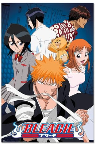 Grupo Erik Bleach Poster Kunstdruck | Poster Deko Wohnzimmer oder Deko Schlafzimmer - Deko Zimmer - Größe 61 x 91 - Offizieller Bleach Manga Anime Fanartikel