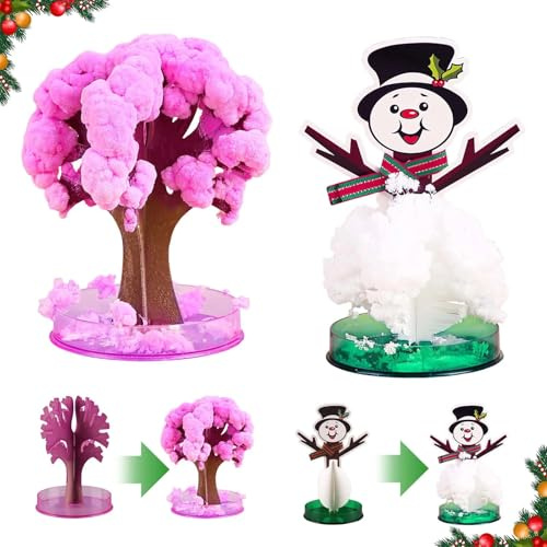 ACTOYS Magischer Weihnachtsbaum, 2 Stück Magic Tree, Magischer Wachsender Baum, Magic Papier-Baum Kristall, Jungen Mädchen