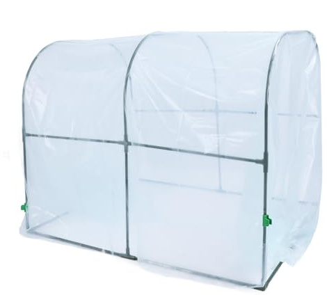 SIXRUN Tragbares Mini-Gartengewächshaus, Frostsicher, Regensicher, Blitzfest, Kompakter Pflanzenschutz für die Gartenarbeit Im Innen- und Außenbereich, Kleines Pflanzenhaus-Wachstumszelt (80*200cm)