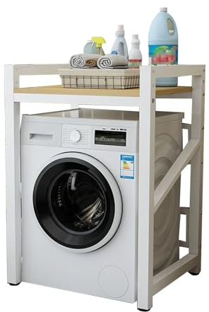 Romyqpipy Waschmaschinenregal, Metall Regal über Waschmaschine Regal über Waschmaschine, Tragfähigkeit 250 kg, Waschmaschine Trockner Schrank für Badezimmer, Balkon, Waschküche