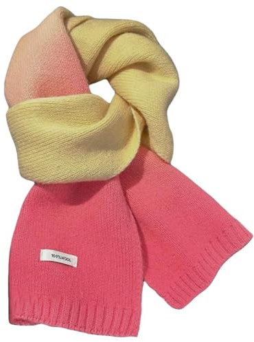 Zanisouta Schal Herren Damen Farbverlauf Winterschal Weiche Wollschal Strickschal Wolle Warm Kaschmir Herbst Winter Halswärmer Gestrickter Einfarbig Vielseitiger Halsschal