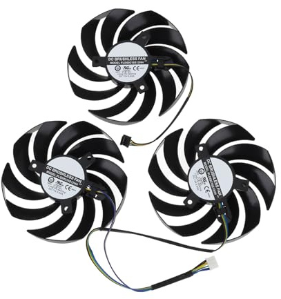 VGOL Kit de Ventilateurs 4 Broches pour Carte Graphique PLD09210S12HH 90 Mm Compatible avec MSI 3060 3070 Et 3080