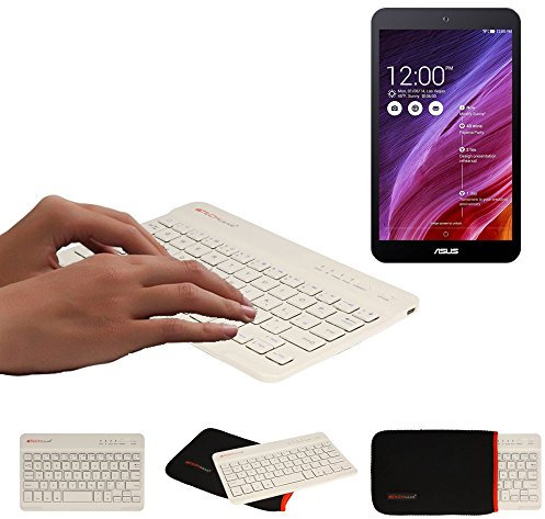 TECHGEAR Active Strike (S) Clavier QWERTY sans fil Bluetooth avec étui de transport pour Huawei MediaPad T3 7 8 10,1 T5 10,1 M5 Lite Blanc
