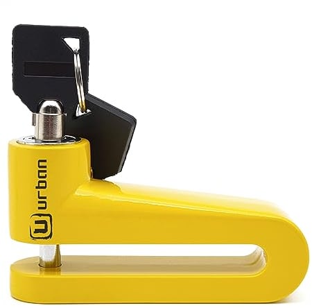 Urban 560A Bloccadisco per Moto, Universale ø7mm, Più Visibile Più Dissuadente, Sicurezza Compatta ed Efficace per Facile Trasporto, Lucchetto Antifurto Bicicletta, Monopattino