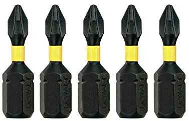 DeWalt DT7993T-QZ Inserti per Avvitatore a Impulsi Impact Torsion Extreme, Attacco 1/4, multicolore, 25 mm PH1, Confezione da 5 Pezzi
