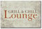 Homeyourself Hochwertiges Metallschild 30 x 20 cm aus Alu Verbund Grill & Chill Lounge Deko Schild Wandschild
