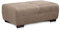 Cavadore Hocker Mavericco / XXL Hocker rechteckig in Lederoptik / Industrial Style / Passend zu Big Sofa und Ecksofa Mavericco / 108 x 71 x 41 cm (BxHXT) / Mikrofaser Beige