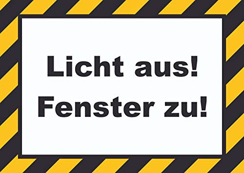 HB-Druck Licht aus Fenster zu Schild A5 Rückseite selbstklebend