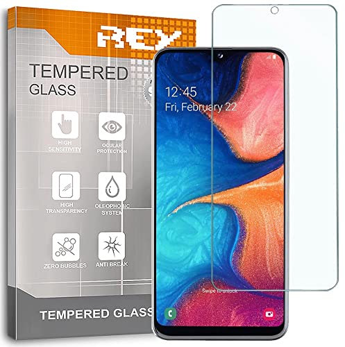 REY Bildschirmschutz aus gehärtetem Glas für Samsung Galaxy A20e, Schutzfolie, Displayschutzfolie 9H+ Härte, Anti-Kratzen-Öl-Bläschen