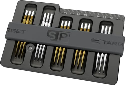 Target Darts Swiss Point Holder Case – Dart Points Safe with Removal Tool (Holds 5 Sets of Points) 15 Point/Tip Holder, including Swiss Point Repointing Tool & Tip Size Guide