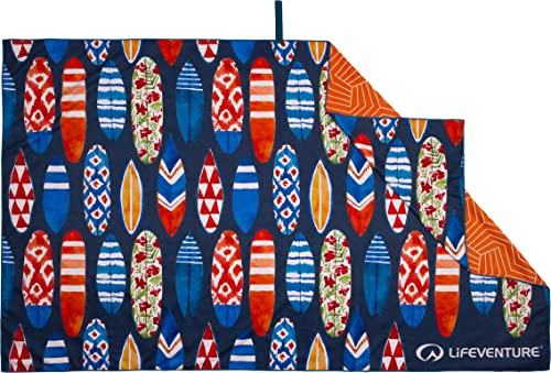 Lifeventure Recycled SoftFibre Travel Towel — Compact, Lightweight Quick-Dry Sports & Beach Towel, Sand-Free Design, Giant (Surfboards)