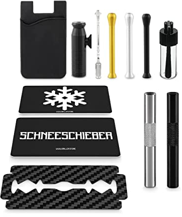 Baller-Set mit Ziehröhrchen, Carbon-Klinge, Baller-Fläschchen mit Teleskoplöffel