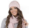 VIVISENCE Damen Wintermütze Mit Klassischem Schnitt Warme Gemütlich Mütze Für Frauen Garn Und Wolle Verziert Perfekter Passform Ideal Für Kalte Wintertage Modell 7012, Rosa,Einheitsgröße