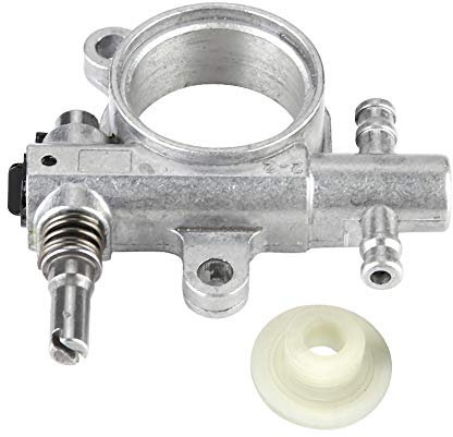 Aramox Pompa Olio per Motosega, Lega di Alluminio + plastica 2500/3800 Pompa Olio Accessori per Ingranaggi a Vite Senza fine per Motosega