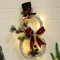 Bseical Corona de Navidad para Puerta con LED, Forma de muñeco de Nieve, Decoracion Navidad Guirnaldas Adornos para Puertas, Corona Adornos Navidad para Paredes, Puertas Ventana, Hogar, Chimeneas