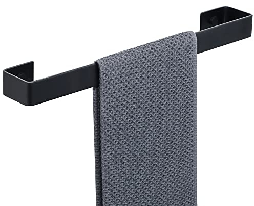 SAYAYO Handtuchhalter Schwarz Gästehandtuchhalter Wandmontage Edelstahl Handtuchring Badetuchhalter für Badezimmer und Küche 40CM, EGJF400-B