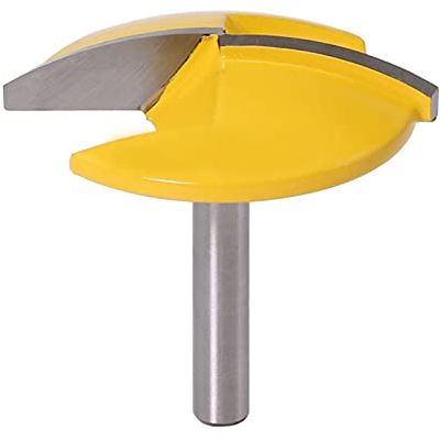 SYJY-SHOP 1 stück Bowl Router Bit,6mm Schaft Horizontal Crown Router Bit,Crown Cap Molding Router Bit,Kleiner Bowl Router Bit -1-1/2Radius-1-3/4 breites Türmesser Holzbearbeitungsschneider
