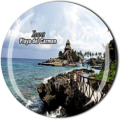 Xcaret Kühlschrankmagnet Playa del Carmen Mexiko Kristall Tourist Souvenir Geschenk Kollektion Kühlschrank Magnetaufkleber