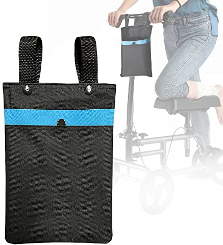 Knee Walker Carrying Bag - Universal Foot Recovery Scooter Handlebar Pouch Storage Tote for Knee Scooter, Rollator, Wheelchair, Bike