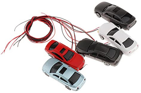 Colcolo 5 Stücke Lackiert Modell Auto Sattelbares Zubehör Parkplatz Landschaftslayout, 1: 100