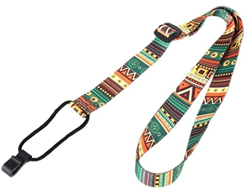 TOSSPER 1 Stück Ethnischer Stil Ukulele Richtung Einstellbar Hawaii Druckband Clip-on Gitarre Gürtelinstrument Gitarre Sling Zubehör