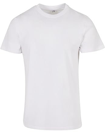 Build Your Brand Bb010-basic Round Neck T-Shirt, T-Shirt Uomo, Bianco, L