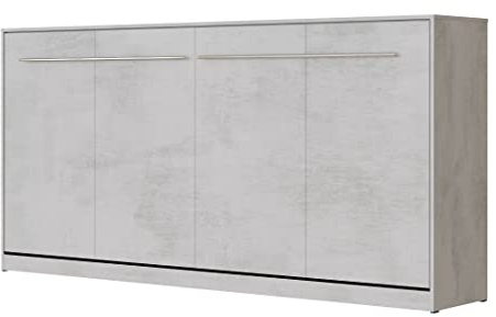 SMARTBett Schrankbett Standard 90x200 120x200 140x200 160x200 Bettschrank Wandbett Beton 90 Horizontal