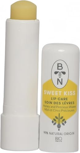 Bee Nature - Bio-Lippenbalsam mit Honig – Feuchtigkeitsspendend, Pflegend – Sweet Kiss Lippenpflege – 99,9% Natürlich – 4,5 g