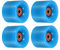 PATIKIL 4 Stück 60mm Longboard Rollen mit Lager ABEC-9 Skateboard Rad Straße Rollen für Skateboards Cruiser Räder Ersatz 80A Blau Rot