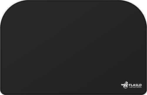 FLASLD Tapis de cheminée d'intérieur Ignifuge en Fibre de Verre pour Foyer et cheminée, Tapis de Protection Contre Les braises pour cheminée et poêle (102 x 152 cm)