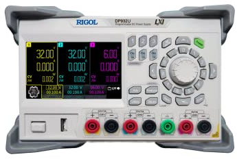 Rigol DP932U DC Fuente de alimentación, 3canales de salida independientes, 32V/3A|32V/3A|6V/3A, máx.210W, baja ondulación y ruido de salida<350μVrms/2mVpp, resolución: 10mV/1mA (actualizable)