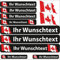 INDIGOS UG Fahrrad Aufkleber Kanada - 13 Fahnenaufkleber wehend - Sticker selbst gestalten - Autoaufkleber- Motorrad - Namensaufkleber wasserfest personalisiert - Wunschtext