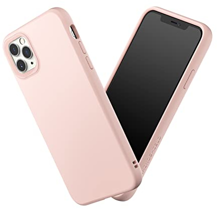 RhinoShield Case kompatibel mit [iPhone 11 Pro Max] | SolidSuit - Stoßdämpfende & schlanke Schutzhülle mit Premium Finish - 3.5 Meter Fallschutz - Austauschbare Kamera-Ringe - Samtrosa