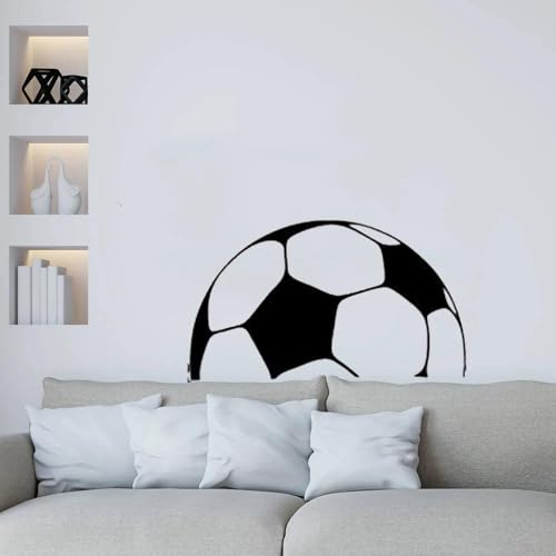YOUSHIHUI Fußball Sport Wandtattoo Jungen Schlafzimmer Wandaufkleber Fußball Wanddekoration Vinyl Design Wandtattoo Sport Kinder 72x42cm