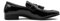 Mocassino da Uomo in Finta Pelle Verniciata con Nappe Lucide Slip on Scarpe da Abito da Sposa [EL0862-BLACK-44]