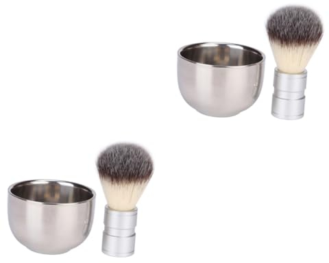 Beaupretty 4 Stück Bartbürste zum Reinigen männer geschenkset set for men beheizte Augenpads Friseur-Fade-Bürste für den Menschen reinigungsbürste Männer Bartbürste Handbuch rasieren