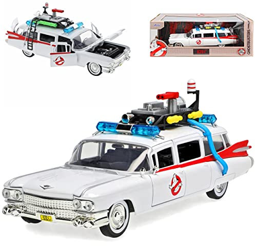 alles-meine.de GmbH Ecto-1 Gostbusters 1959 1/24 Jada Modell Auto mit individiuellem Wunschkennzeichen