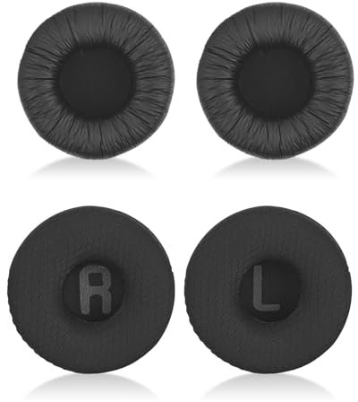 TRUEIN Paquete de 4 almohadillas de repuesto para auriculares Sony, 70 mm/75 mm, 2 tamaños compatibles con auriculares Sony WH-CH500 CH510 CH520 MDR-ZX110 ZX110AP ZX110NC ZX330BT JBL Tune 450BT