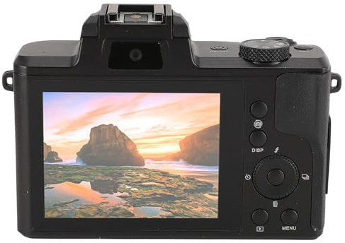Annadue 5K Digitalkamera, 5 Fach Optischer Teleskopzoom 64 MP Vlogging Kamera, HD Spiegelreflexkamera mit Vorder- und Rückobjektiv, 3,2 Zoll IPS Display Anti Shake Kamera für Fotografie