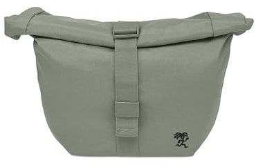 FUCHS & REBELL® Crossbody Tasche LUCA - Durchdacht & Nachhaltig – 3-Punkt-Gurt-System für mehr Stabilität, robuste Magnetschnallen, viele Fächer & flexibles Volumen (4,5-8L) (Hell Grün)