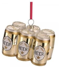 Gift Company Hänger Sixpack Bier, Gold