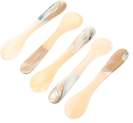Ciieeo Ensemble De Cuillères en Coquillage De 10 Cm Cuillère À Aérateur Louche Cuillère À Café Cuillère À Glace Cuillère À Dessert Vaisselle pour La Maison