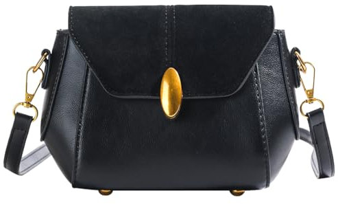 Fiorky Borsa a tracolla moda da donna in PU Borsa da sella elegante Borsa a tracolla alla moda di capacità Tracolla regolabile Borsa a tracolla vintage con chiusura a zip Borsa con manico s