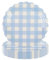 50 piatti di carta smerlati a righe, 17,8 cm, colore verde salvia, per torte, insalata, pizza, piatti di carta usa e getta, decorativi, per compleanni, baby shower, feste di nozze (azzurro, 17,8 cm)