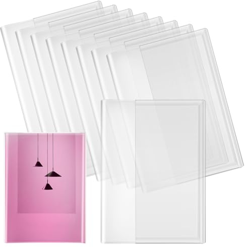 MAGICLULU 10Pcs Clear Book Covers Plastic Sleeve Cover Waterproof Plastic Book Sleeves Note Protector Reusable 16k Transparent Sleeves for s