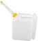 FONDOTIN Bouteille De Mélange Pour Moteur 2 Temps Tondeuse À Gazon Tronçonneuse Translucide Haute Densité Récipient De Mesure Gradué 4l