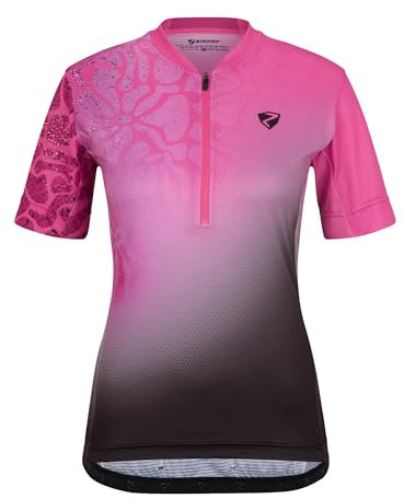 Ziener Damen NELENIA Fahrradtrikot/Radtrikot - Mountainbike|Rennrad - atmungsaktiv, schnelltrocknend, elastisch, Kurzarm, Magenta, 36
