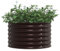 vidaXL runder verzinkter Stahlgartenpflanzkübel | Modernes Außenmetall Braun 80 x 44 cm Robuste Bauweise und pulverbeschichtete Oberfläche Perfekt für Frühling Sommer pflanzentopf Blumen Oval