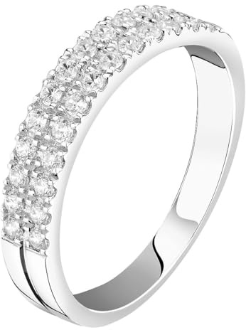 CHRIST Damen-Damenring 585er Weißgold 14 Diamant